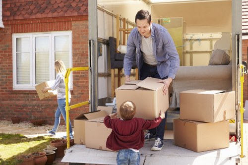 Man and van removals team loading items in Knightsbridge