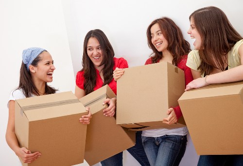 Packed household items prepared for a Knightsbridge home relocation