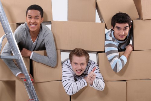 Organised office relocation setup in a Knightsbridge commercial property