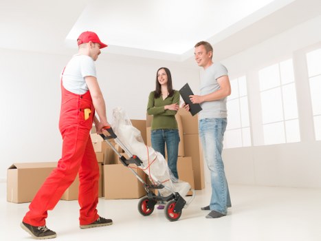 Professional man and van team assisting with a Knightsbridge property move
