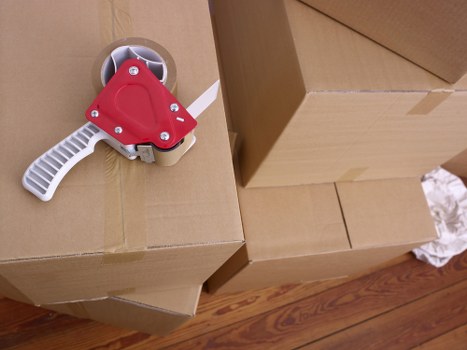 Removals staff coordinating a structured relocation in progress