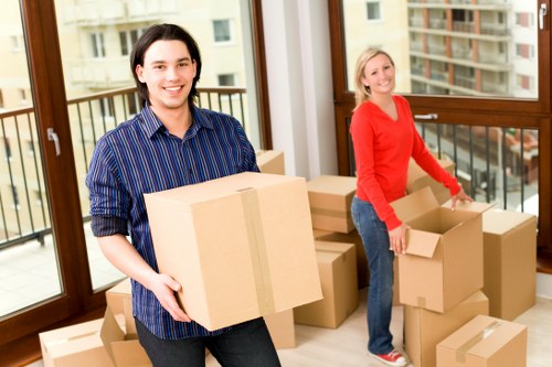 Charity donation items prepared for reuse during a Knightsbridge move